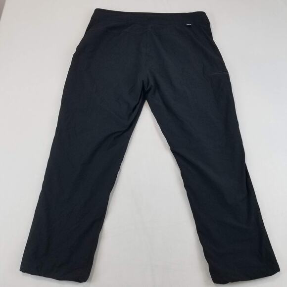 Mountain Hardwear Pants Womens 12 Short Black Fleece Lined Softshell Hiking - Picture 2 of 11